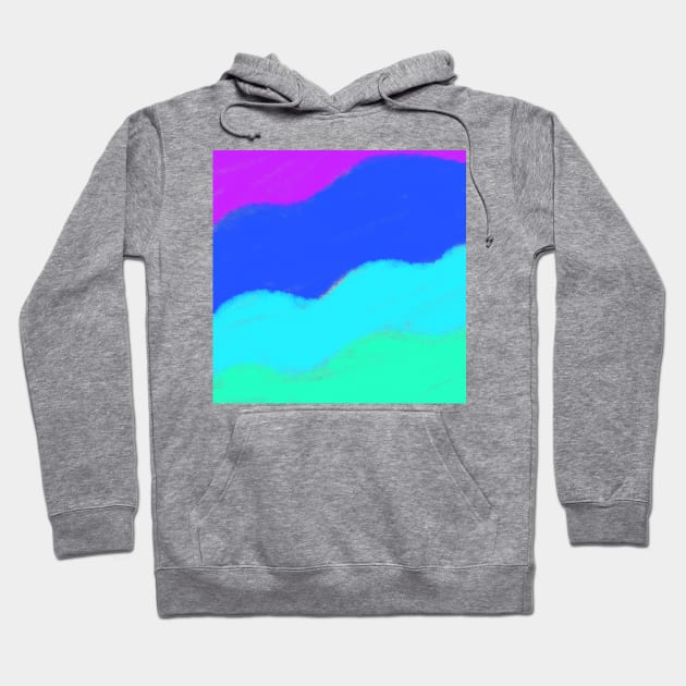 Blue green Red watercolor art design Hoodie by Simplecooldesignss